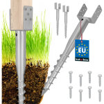 Kotarbau� base de poteau d'ancrage au sol en acier � boulon en u pour cl�tures et tonnelles 122 x 720 ...