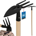 Kotarbau� binette de jardin avec griffes, fourche, cultivateur, houe en acier avec manche en bois