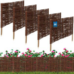Kotarbau� cl�ture de jardin en palissade, bordure en osier, 60 x 40 cm, lot de 5