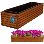 Kotarbau� jardini�re en bois pour terrasse avec insert en ch�ne 64 x 20 cm