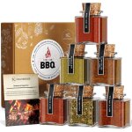 Krautberger coffret cadeau bbq bio pour homme ? 6 mlanges d'pices barbecue bio avec recettes ? coffret ...