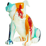 Kuateh - figurine dcorative chien bulldog assis kuath en polyrsine 40x23x34 cm multicolore
