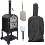 Kukoo - four  pizza extrieur au charbon de bois avec pelle  pizza, pierre  pizza et housse impermable, ...