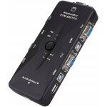 Kvm vga 4x1 commutateur 3xusb hub bo�tier