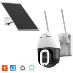 Camra ip motorise extrieure ultra hd 2k + 4mp 100% solaire wifi dualband led 800lm