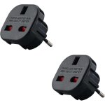Kzq - lot de 2 adaptateurs prise anglaise vers prise franaise - type g vers type c - compact et lger ...