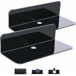 Kzq - lot de 2 tagres murales noires extensibles sans dommage - dimensions de 22, 9 cm - en acrylique ...
