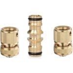 Kzq - 3pcs kit de réparation de tuyau 2x laiton raccord d'arrosage rapides pour tuyau & double connecteur ... Kzq - 3pcs kit de réparation de tuyau 2x laiton raccord d'arrosage rapides pour tuyau & double connecteur ...