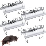 Kzq - 4 piges  souris, piges  souris tunnel rutilisables pour jardins, potagers, hangars  lgumes, ...