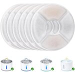 Kzq - lot de 6 filtres automatiques pour fontaine  chat, avec rsine et charbon actif, filtre  eau ...