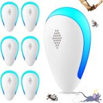 Kzq - lot de 6 rpulsifs antiparasitaires  ultrasons pour souris, rpulsif lectronique  ultrasons ...