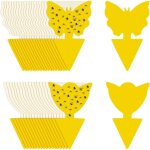 Kzq - 60 x piges  insectes, attrape - moucherons pour plantes, anti - moucherons, piges colls autocollants ...