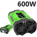 Kzq - convertisseur de puissance pour voiture 600 w adaptateur de voiture dc 12 v vers ac 220 v, convertisseur ...