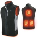 Kzq - gilet chauffant polaire fleece léger gilet chauffé avec batterie usb, unisex Kzq - gilet chauffant polaire fleece léger gilet chauffé avec batterie usb, unisex