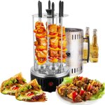 Kzq - mini - dnergrill fr zuhause, elektrischer kebab - automat, vertikalgrill, dnerspiee aus edelstahl, ...