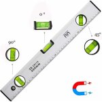 Kzq - niveau � bulle de 40 cm, niveau bulle magn�tique avec 3 fioles haute visibilit� corps en aluminium, ...