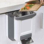 Kzq - poubelle de cuisine en plastique pliable fixée au mur pour porte de placard poubelle suspendue ... Kzq - poubelle de cuisine en plastique pliable fixée au mur pour porte de placard poubelle suspendue ...