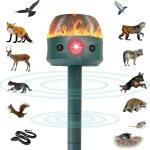Kzq - r�pulsif solaire ultrasonique pour animaux, 5 modes, pour ext�rieur, anti - chats, �cureuils, avec ...