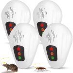 Kzq - répulsif à ultrasons anti - rongeurs, lot de 4, répulsif électronique à ultrasons pour souris, ... Kzq - répulsif à ultrasons anti - rongeurs, lot de 4, répulsif électronique à ultrasons pour souris, ...