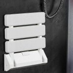 Kzq - siège rabattable mural pour douche - capacité de charge de 130 kg - siège de douche repliable - ... Kzq - siège rabattable mural pour douche - capacité de charge de 130 kg - siège de douche repliable - ...