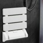 Kzq - siège rabattable mural pour douche - capacité de charge de 130 kg - siège de douche repliable - ... Kzq - siège rabattable mural pour douche - capacité de charge de 130 kg - siège de douche repliable - ...