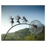 Kzq - statue de jardin en mtal pour une dcoration extrieure lgante.