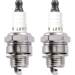 L8rtc lot de 2 bougies d'allumage universelles pour moteur � 2 temps pour tondeuse � gazon - bougies ...