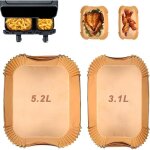 Lablanc - 100pcs papier cuisson air fryer pour moulinex ez901820 5, 2 / 3, 1 l, papier sulfuris pour ...