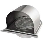 150mm grille aeration de ventilation inox, grille de hotte chemine ronde extrieur, grille d'aration ...