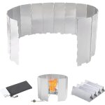 16 plaques pare - vent pliable aluminium, pare - vent rechaud assiettes, portable pare - vent de camping, ...
