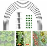 18pcs kit de maison de cerceau de jardin, arceaux pour serre tunnel, plantes poussent des tunnels soutien ...