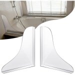 2 pices pare claboussures de douche, auto adhsif pare claboussures d'angle de baignoire clair pare ...