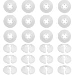 Lablanc - 24 pcs colliers de pipe en plastique pour tuyau rosace ronde blanche diamtre de 16 mm cache ...