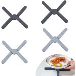Lablanc - 4 pliable dessous de plat en silicone 20cm long protection contre la chaleur, rsistant  la ...