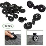 40 pices clips pour bache, clip spcial avec ?illet, fixation traits anti - uv pour brise vue, pour ...
