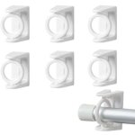 6 pi�ces support tringle rideaux sans percage crochet rideau accroche rideau sans percage barre de rideau ...
