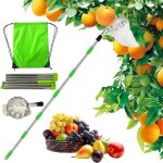 Cueille fruit con perche, cueilleur de fruits amovible, 2m ramasse fruit de inox, cueille cerise, cueille ...