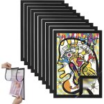 Lablanc - ensemble de cadres magntiques a4, 10 cadres adhsifs pliables avec fermeture magntique, pochettes ...