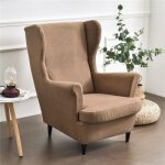 Lablanc - housse de fauteuil � oreilles extensible 2 - pi�ces couverture de fauteuil avec housse de coussin ...