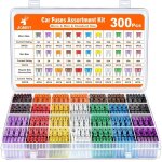 Kit de fusibles de voiture assortis de 300 pices, 160 mini fusibles  lame pour automobile + 90 fusibles ...