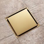 Siphon de sol or caché drain de plancher carrée laiton caniveau de douche anti - odeur drain de douche ... Siphon de sol or caché drain de plancher carrée laiton caniveau de douche anti - odeur drain de douche ...