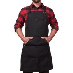Tablier de travail durable, hommes outil tablier de cuisine sangle ajustable toile avec 4 poches, tablier ...