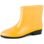 Ladeheid bottines bottes de pluie chaussure femme lazt201801 (jaune, 40 eu)