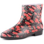 Ladeheid bottines bottes de pluie chaussure femme lazt201802 (des roses, 40 eu)