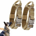 Lafomukea - collier de chien tactique, collier r�glable militaire en nylon avec poign�e de commande, ...