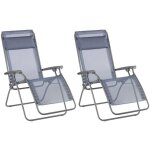 Lot de 2 fauteuils relax zéro gravité - rclip - batyline® iso - bleu ocean - Lot de 2 fauteuils relax zéro gravité - rclip - batyline® iso - bleu ocean -
