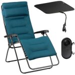 Ensemble fauteuil relax jardin - chaise longue matelass xl avec ombrelle et porte - gobelet - rsx clip ...