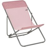 Transat jardin pliant multi - positions - largeur 58cm - maxi transat - batyline iso - rose cerisier ...