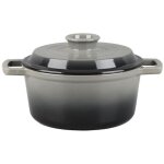 Laguiole cuisson - cocotte en fonte ronde 20cm -  masseiron ardoise