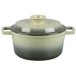 Laguiole cuisson - cocotte en fonte ronde 20cm -  masseiron olivine
